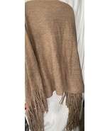 Ann Taylor Factory Beige Acrylic Wrap Scarf Pashmina Fringe Warm &amp; Cozy - €21,94 EUR