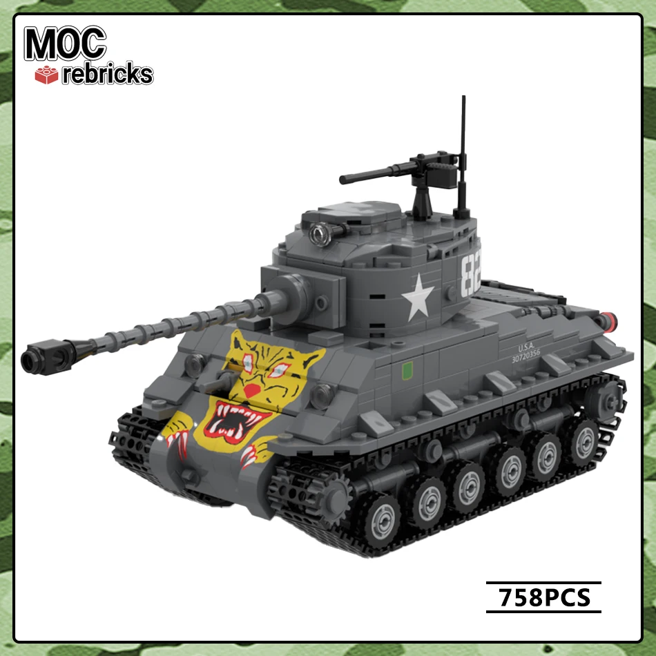 WW2 Military Vehicle Series M4A3E8 (76)W HVSS Main Battle Tank Cars 1:35 Sca - £106.19 GBP