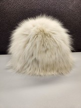 Size 5 Russian Natural Fur Hat Beret Vintage White Fur - $213.75