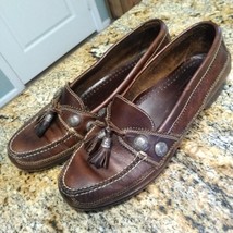 Cole Haan Brown Loafers Tassels w/ Silver Details Brazil  Leather Brown ... - $44.55