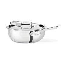 All-Clad Stainless Steel 5-Ply Dishwasher Safe 4 Qt. Essential Pan With Lid - £151.61 GBP