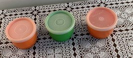 Three  Tupperware Kit Kups #297-32 With Lids Food Storage Lunchbox Containers - £10.23 GBP
