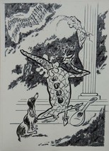 Original Ink Drawing 17&quot;x12.5&quot; titled Quasi Maestoso unsigned c1970 Carn... - $9,869.46 MXN