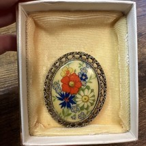 Vintage Flower Power Brooch 1970’s Boho Groovy - £11.89 GBP