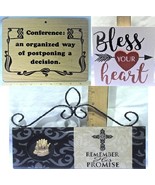 Lot of 3 Funny Religious Collectible Wooden Plaques Signs - €12,91 EUR