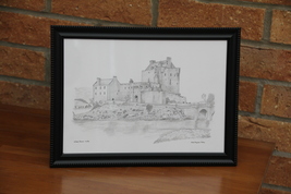 Eilean Donan castle, Scotland, Eilean Donan art, Eilean Donan pencil dra... - $60.00