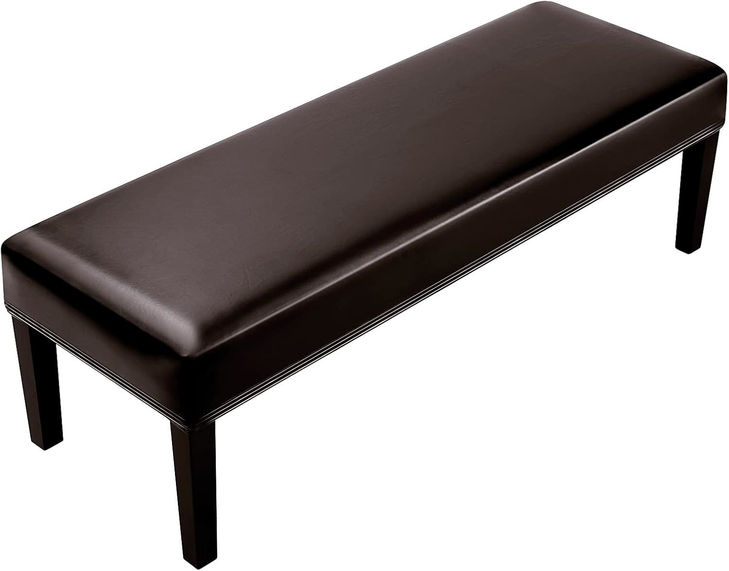 Stretch Pu Leather Dining Bench Cover - Anti-Dust Waterproof Bench, Pu B... - $37.97