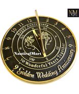 NauticalMart 50th Golden Wedding Anniversary Sundial Gift Heavy Duty Bra... - $89.00