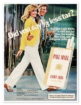Pall Mall Light 100&#39;s Cigarettes American Tobacco Vintage 1982 Print Magazine Ad - £7.75 GBP