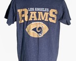 NFL LOS ANGELES RAMS Short Sleeve Pull-Over T-Shirt Blue Medium - $9.89