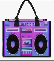 Retro Beat Tote: Boombox Vibes in Vibrant Style | Free Shipping - $666.08 MXN