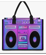 Retro Beat Tote: Boombox Vibes in Vibrant Style | Free Shipping - $665.07 MXN