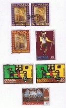 Stamps Guyana Commemoratives Christmas Easter Lot of 7 USED - $0.67