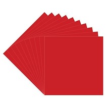 12&quot;X12&quot; Permanent Adhesive Backed Vinyl Sheets, 10 Pack (Gloss Finish) Red 651 V - £14.87 GBP