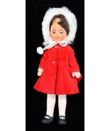 Vintage Sunrise in America Christmas Doll 8&quot; Red Dress Bruenette Blinking - €21,62 EUR