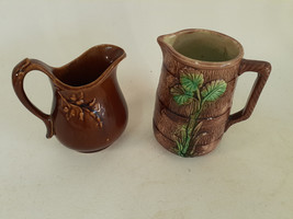 Antique Pitchers, Lot of 2, Rockingham and Country Stoneware - $29.57