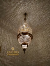 Superb Large Moroccan Brass Chandelie Antique Brass Gorgeous Pendant - £1,709.38 GBP