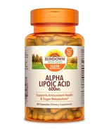 Sundown Naturals Super Alpha Lipoic Acid 600 mg, 60 Capsules - Antioxidant..+ - $29.99