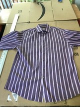 Thomas Pink Purple Dress Shirt: Size 16 1/2 42cm Botton Down Striped Men’s - £17.83 GBP