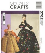 2002 Doll Clothes "GOWNS" McCall's Pattern 3702 Fashion Dolls UNCUT - £11.99 GBP