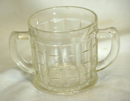 Hazel Atlas Block Depression Glass Open Sugar Bowl Vintage - £13.44 GBP