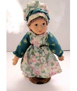 Americana Collection HANNAH 9" Hand Painted Porcelain Doll Birth Certificate