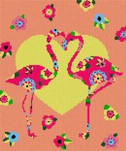 Pepita Needlepoint Canvas: Flamingo Art Deco, 10&quot; x 12&quot; - £68.65 GBP+