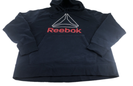 Reebok Men&#39;s Hoodie Large Graphic Vector Logo Blue Red Pullover Kangaroo... - $19.00