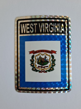 West Virginia Flag Reflective Decal Sticker 3&quot;x4&quot; Inches - £3.13 GBP