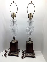 C Falkenstein Table Lamp Cubist Glass Globe Hollywood Regency MCM Gold Glt Metal - £207.27 GBP