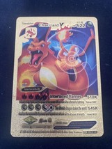 Charizard V Evolution HP522 Gold Foil Fan Art Pokemon Card NM - £4.69 GBP