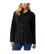 32 Degrees Womens Shirt Black Button-Up Long Sleeves Chest Pockets Soft - $56.32 CAD