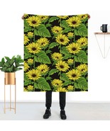 Thick sunflower flower decorative Flannel  fleece throw blanket  for Sof... - $22.99+