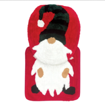 Christmas Standard Toilet Lid Soft Cover &amp; Contour Rug Holiday Gnome Red... - £20.77 GBP