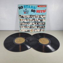 50 Stars of Country Music Vinyl 2 LP Records 50 Hits Various Artists Starday - £7.02 GBP