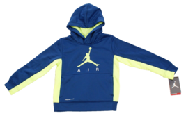Nike Air Jordan Little Boy&#39;s XS Size 4 Blue &amp; Green Therma Fit Hoodie Ju... - $49.49