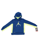 Nike Air Jordan Little Boy's XS Size 4 Blue & Green Therma Fit Hoodie Jumpman - $49.49