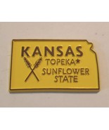 Kansas die cut rubber fridge magnet yellow brown Topeka sunflower State ... - $13.98 CAD