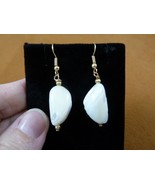 (EE473-178) 21x12mm bead white Mother of pearl freeform gemstone dangle ... - $17.75