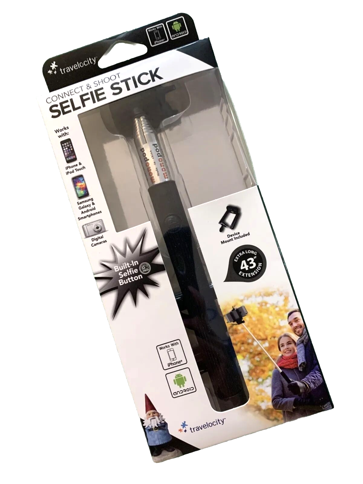 Travelocity Selfie Stick - Connect and Shoot - Black - $9.78