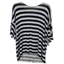 A.N.A Black White Striped Lightweight Short Sleeve Pullover Shirt Size X... - $12.00