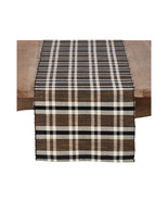 SARO 16 x 72 in. Olivia Rectangle Water Hyacinth Table Runner with Plaid... - $68.17 CAD