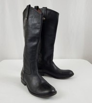 Frye Melissa Button Boots Black Women&#39;s 15&quot; Size 7.5 B Italian Leather, Riding - £90.48 GBP