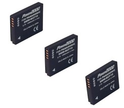 Three 3X Batteries For Panasonic DMW-BCF10 DMW-BCF10PP DMW-BCF10E - £43.12 GBP
