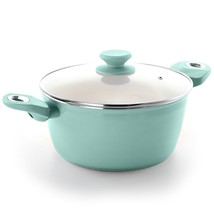 Gibson Home Plaza Cafe Aluminum 4.5 Qt Dutch Oven with Soft Touch Handles in Sk - £55.07 GBP
