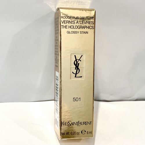 YSL Couture The Holographics Glossy Lip Stain 501 Arcade Pink Full Size NEW - $39.59