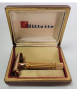 1955 Gillette Diplomat Gold Double Edge TTO Safety Razor w. Case A2 - £95.56 GBP