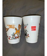 2 Vintage WALT DISNEY WORLD VILLAGE Plastic Cup-Bambi &amp; Friends HTF Low $ - $22.76 CAD