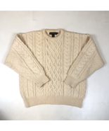 Inis Crafts Mens Merino Wool Fisherman Crewneck Sweater Made in Ireland ... - $933.92 MXN