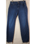NYDJ Jeans Womens Petite 6 Blue Denim Cotton Flat Front Straight Leg Poc... - £14.10 GBP
